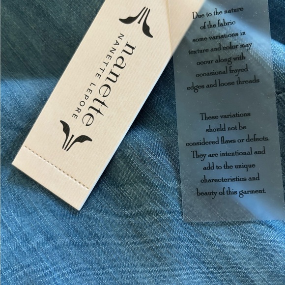 Nanette  Lepore Blue Denim Embroidered Sleeveless Dress. NWT Size 10 - Picture 8 of 9